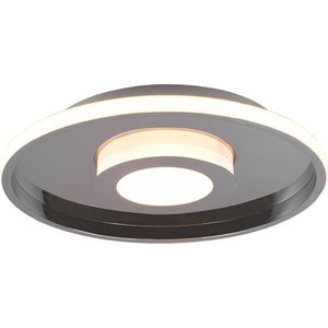 LED Plafondlamp - Badkamerlamp - Torna Asmaya - Opbouw Rond 35W - Spatwaterdicht IP44 - Dimbaar - Warm Wit 3000K - Mat Chroom - Aluminium