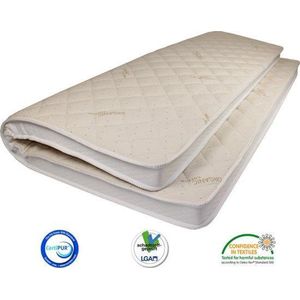Matrassenmaker - Topmatras Organisch Katoen 140x185x8 Koudschuim HR55 zacht topper