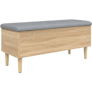 vidaXL Opbergbankje - Sonoma Eiken - 102x42x46 cm Opbergbankje - Opbergbankjes - Schoenenbankje - Halbankje