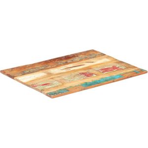 vidaXL - Tafelblad - rechthoekig - 15-16 - mm - 70x80 - cm - massief - gerecycled - hout