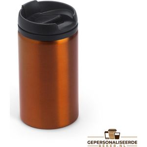 RVS Koffie To Go beker - Thermosbeker - Oranje - 290 ml - Theebeker - * GRATIS Personalisatie mogelijk*