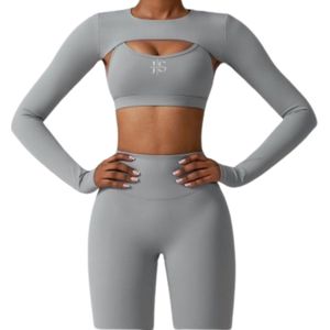 June Spring - Sport Top - Maat XL/Extra Large - Kleur: Lichtgrijs - SUMMER COLLECTION - Vocht afvoerend - Flexibel - Comfortabel - Ingebouwde Ondersteuning - Hoge Kwaliteit