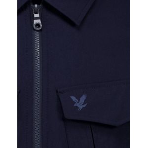 donkerblauw Lyle & Scott overshirt met dubbel borstzak