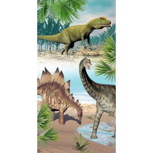 Good Morning Kids Dino Strandlaken nr.6602 - Poly Velours - 75x150 cm - Multi