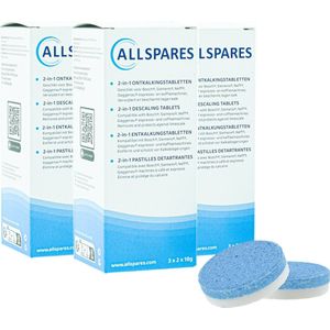 AllSpares 2-in-1 Ontkalkingstabletten (18x 18gr Tabs)