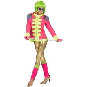 Neon roze circus directeur jas voor dames L/XL