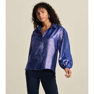 POM Amsterdam Violet Festive Blue Blouses Dames - Paars - Maat 38