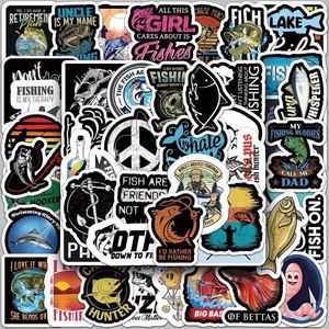 Vissen Stickers 52 Stuks | Dieren Stickers | | Grappige Stickers | Fishing | Vis | Zeedieren | Laptop Stickers | Stickers Kinderen en Volwassenen | Stickervellen | Plakstickers | Koffer Stickers | Stickers Bullet Journal en Planner