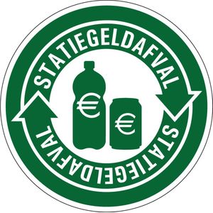 Statiegeld fles en blik bord 100 mm