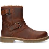 Manfield - Heren - Cognac leren boots - Maat 45