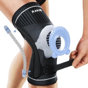 Knieorthese met riem, kniesteun met patella-bekleding en zijdelingse stabilisatoren voor artritis, hardlopen en werken, M