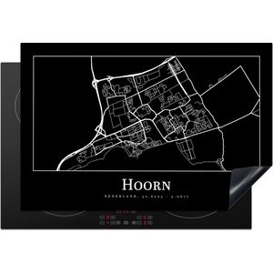 KitchenYeah® Inductie beschermer 77x51 cm - Stadskaart - Hoorn - Kaart - Plattegrond - Kookplaataccessoires - Afdekplaat voor kookplaat - Inductiebeschermer - Inductiemat - Inductieplaat mat