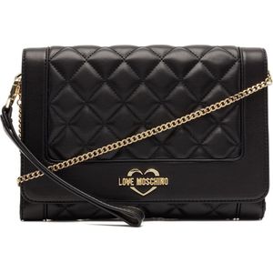 Love Moschino Borsa Super Quilted Black Gold-coloured Clutch  - Rood
