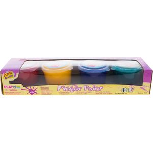 vingerverf / waterverf set basis kleuren - 8 x 90 ML - knutselen / creatief bezig zijn met kinderen