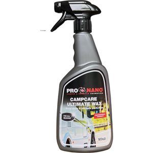 ProNano | Pro Nano Camp Care Ultimate Wax 750ml | Nano Technologie | De Wax voor uw Camper | Geeft een diepe glans en een ultieme bescherming aan uw caravan of camper! Uitstekende hydrofobische eigenschappen | Geen Strepen Pro Nano