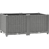 vidaXL - Plantenbak - verhoogd - 80x40x38 - cm - polypropeen