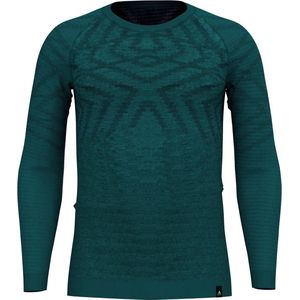 Odlo - Warm Shirt LS Crew Neck - Merino Wol - S - Groen