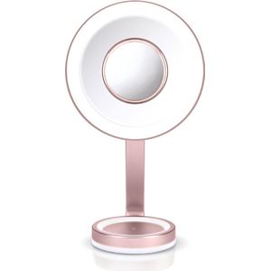 BaByliss LED Beauty Mirror Make-Up Spiegel 9450E - LED-verlichting met 3 instellingen - Afneembaar magnetisch spiegeltje 10x vergrotend
