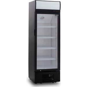 HCB® - Professionele Horeca Glasdeur koelkast - 278 liter - 230V - Koeling met glazen deur - Flessenkoelkast - Drankenkoelkast - 59.2x60.5x189.5 cm (BxDxH)