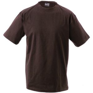 James and Nicholson - Unisex Medium T-Shirt met Ronde Hals (Bruin)