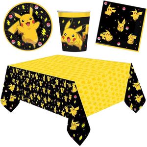 Pokemon - Pokémon - Feestpakket - Feestartikelen - Kinderfeest - 8 Kinderen - Tafelkleed - Bekers - Servetten - Bordjes.