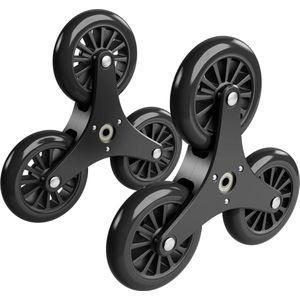 Reservewiel voor trapsteekwagens - 3 x 10 cm - zwart