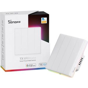 Slimme WiFi Touch Wandschakelaar Sonoff TX T5 4C (4-kanaals)