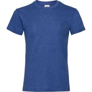 Fruit Of The Loom Meisjes Kinderen Valewewight T-shirt met korte mouwen (Retro Heather Royaal Blauw)