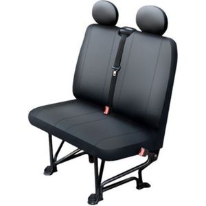 CarPassion Autostoelhoes - Autostoelbeschermer - Stoelhoes - Bescherming - Kunstleder - Zwart - Tweepersoons - Transporter - Maat L