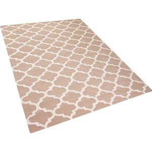 ERBAA - Laagpolig vloerkleed - Beige - 160 x 230 cm - Wol