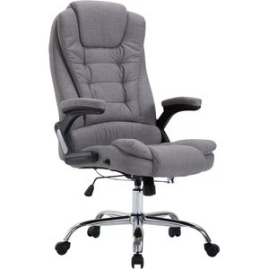 In And OutdoorMatch Premium Bureaustoel Biancamaria Mike - stof - Lichtgrijs - Op wielen - Ergonomische bureaustoel - Voor volwassenen - In hoogte verstelbaar