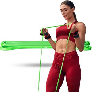 FX FFEXS Fitness Weerstandsbanden - Resistance Band Heavy Licht Groen - Fitness Elastiek - Sport Elastiek Banden - Fitness Band - Pull Up Band - Extra Sterk - Inclusief 2 Jaar Garantie