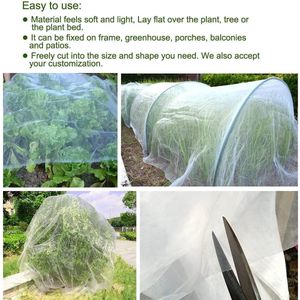 Insectenwerend net, 3 m x 6 m, fijnmazig tuinnet, groentenet, insectennet voor planten en groenten, fruit, bloemen, broeikas, voor effectieve bescherming tegen ongedierte, vogelkooi