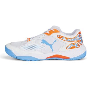 PUMA Solarcourt RCT Unisex Sportschoenen - Wit/Zwart/Lichtblauw - Maat 41