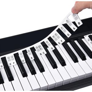 GLODI GOODS® Siliconen piano stickers afneembaar – 88 toetsen – toetsenbord keyboard – leren spelen strip