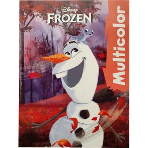 Disney Frozen - multicolor - Kleurboek - Olaf - 32 pagina's waarvan 17 voorbeelden en 17 kleurplaten - prinsessen - Anna - Elsa - Kleuren - knutselen - creatief - kado