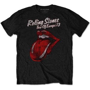 The Rolling Stones - 73 Tour Heren T-shirt - L - Zwart