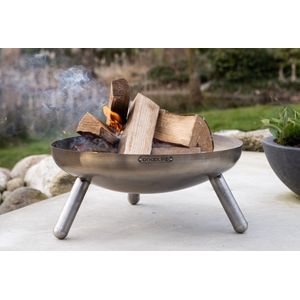 Goodlife RVS Vuurschaal Stijlvolle RVS vuurschaal op poten geschikt voor iedere tuin of terras