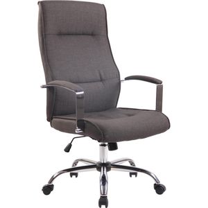 Bureaustoel - Ergonomische bureaustoel - Design - In hoogte verstelbaar - Stof - Donkergrijs - 63x72x124 cm