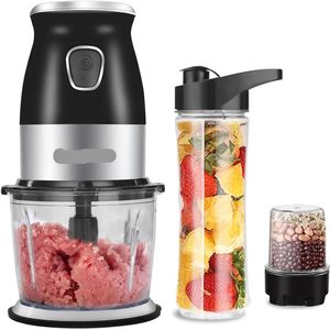 Blender - 500W - Vleesmolen - Hakmolen - Food Processor – 3-in-1 Smoothie Maker - Coffee Grinder - RVS-messen - Eenvoudig Schoon te Maken
