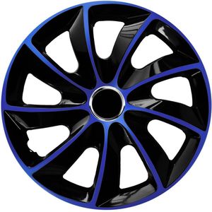 NRM - Stig Extra Wieldoppen 17"" - Blauw & Zwart- set van 4 stuks - ABS / Duurzaam / Resistant