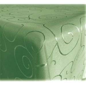 JEMIDI Tafelkleed ornamenten zijdeglans edele tafelhoes tafelkleed - Mintgroen mat - Vorm Eckig - Maat 135x180