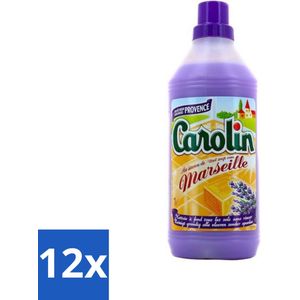 Carolin - Marseille Provence - Vloerreinigingsmiddel - Tegelreiniger - 1 L - Voordeelverpakking - 12 stuks