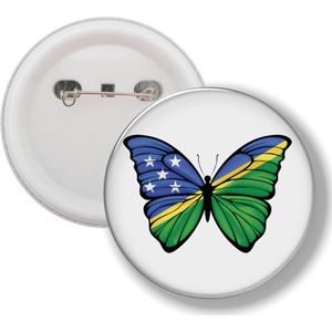 Button Met Speld - Vlinder Vlag Solomon