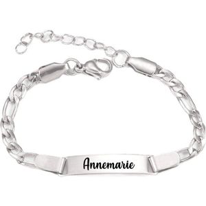 Baby/Kinder Armbandje Met Naam | Zilver | RVS | Annemarie