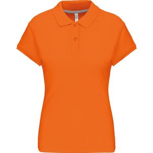 Damespolo korte mouwen met knopen merk Kariban Oranje - XL