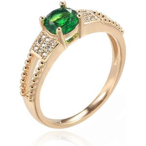 Cilla Jewels Damesring met Groene Zirkonia-20mm