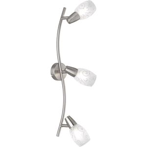 LED Plafondspot - Plafondverlichting - Torna Kalora - E14 Fitting - 3-lichts - Rond - Mat Nikkel - Aluminium