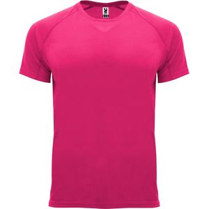 Fuchsia unisex sportshirt korte mouwen Bahrain merk Roly maat XXL