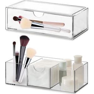 Goodivery ® Stapelbare Cosmetica Organizerset met Drie Praktische Lades voor Make-up en Accessoires